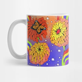 ⭐️ Zany for Queen Lime Orange Blush Zinnias ⭐️ Mug